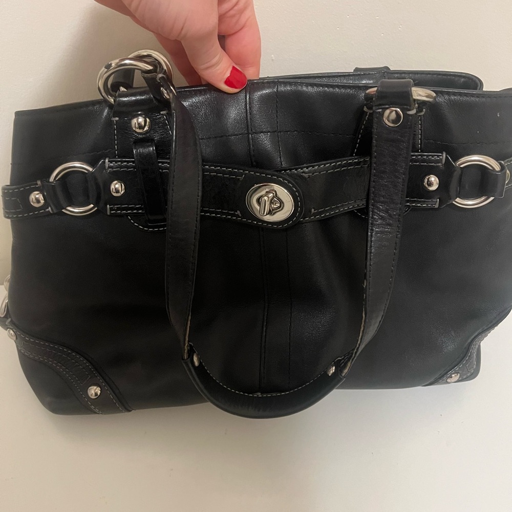 Carly Coach Carryall black handbag